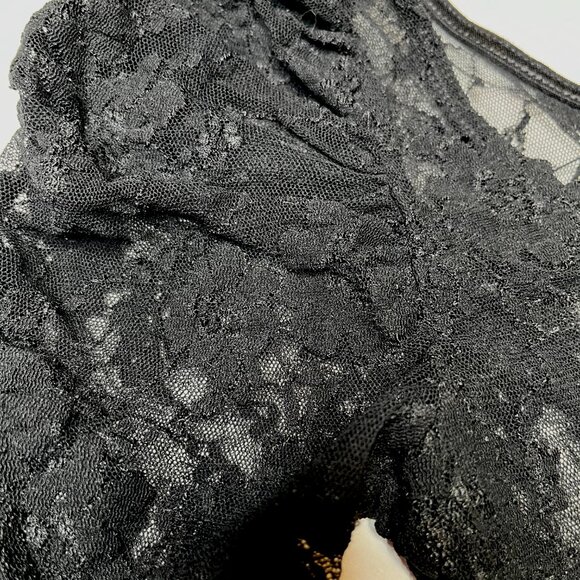 Guess Lace Bodysuit Size XS Small Black Romper One Piece Club Rave Festival S - Picture 4 of 9